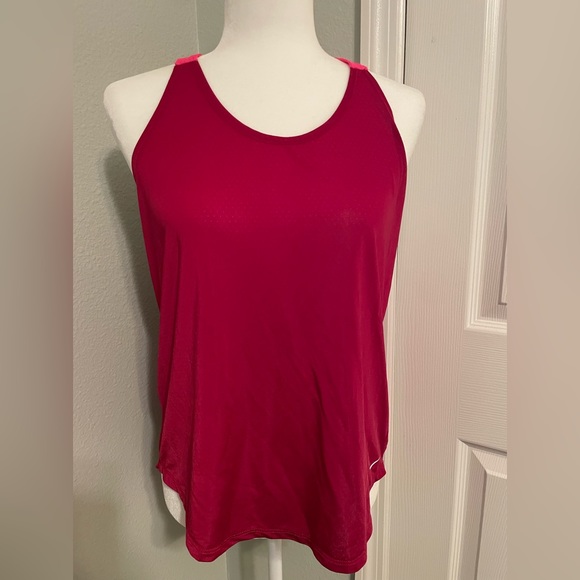 Nike Dri-Fit Hot Pink and Burgundy Racerback Tank Top - Picture 2 of 4